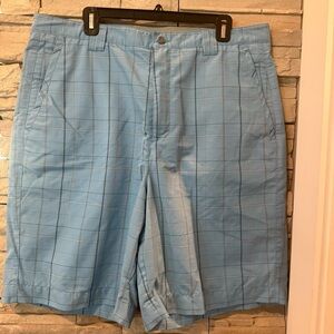 Callaway Golf X Series Shorts Men’s Size 38 Blue Plaid Snap Back Pockets